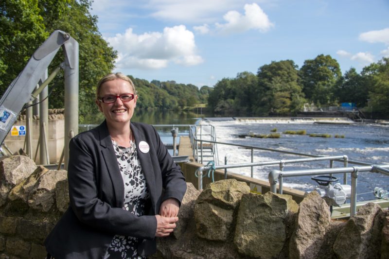 Lizzi standing next to the Lune river